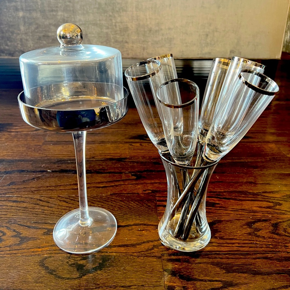 Z Gallery cake stand and champagne floats